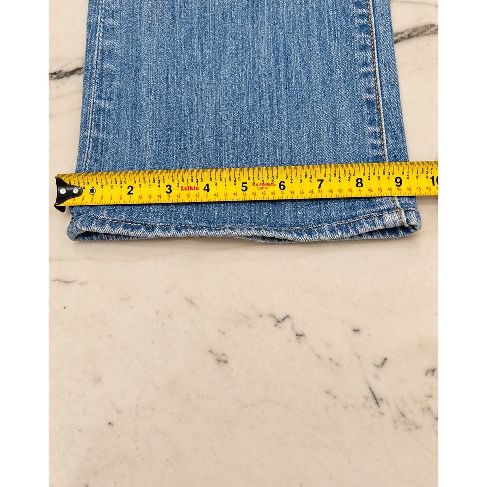 7 For All Mankind Bootcut Jean 31 Low Rise Stretch Y2K Model Off Duty Light Wash - Picture 11 of 13